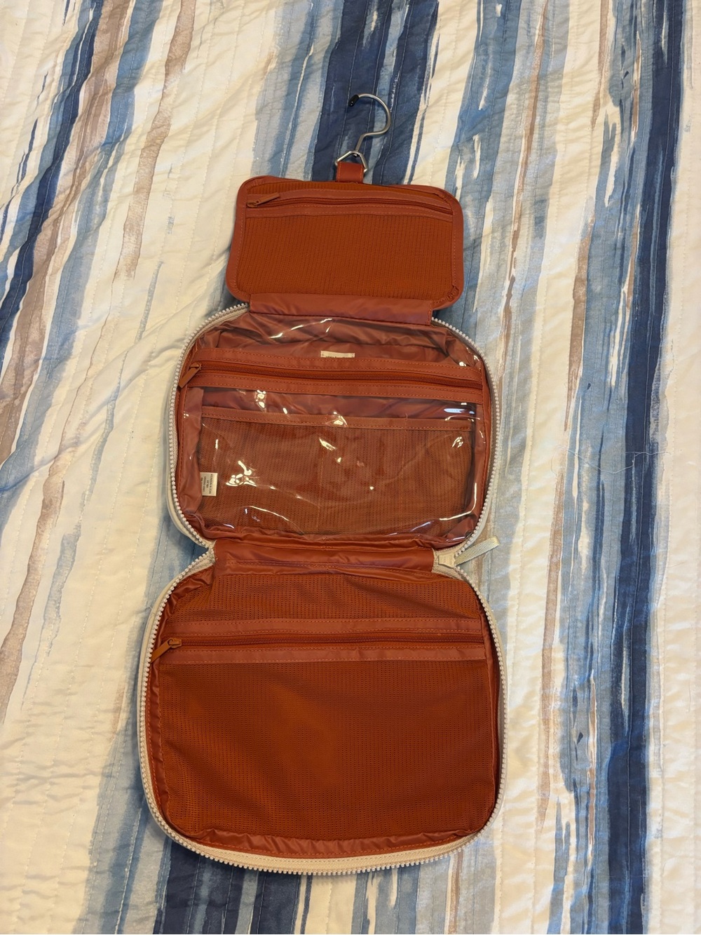 Vera Bradley Hanging Toiletry Bag - Rust Brown